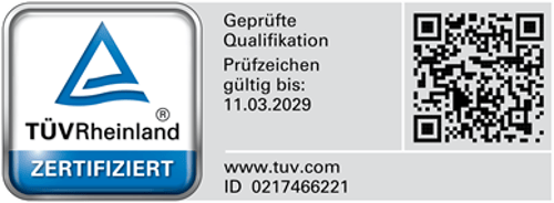 TÜV Rheinland zertifiziert